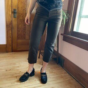 VTG Y2K Ann Taylor LOFT Brown Cropped Pants Sz 0 Quiet Luxury Old Money Preppy